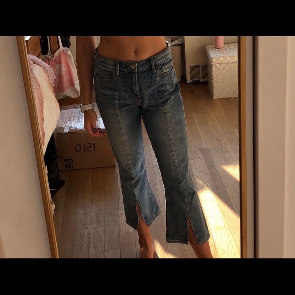Lucky brand split hem kick flare jeans